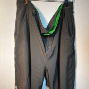 Dark Gray Pants with Green Lining